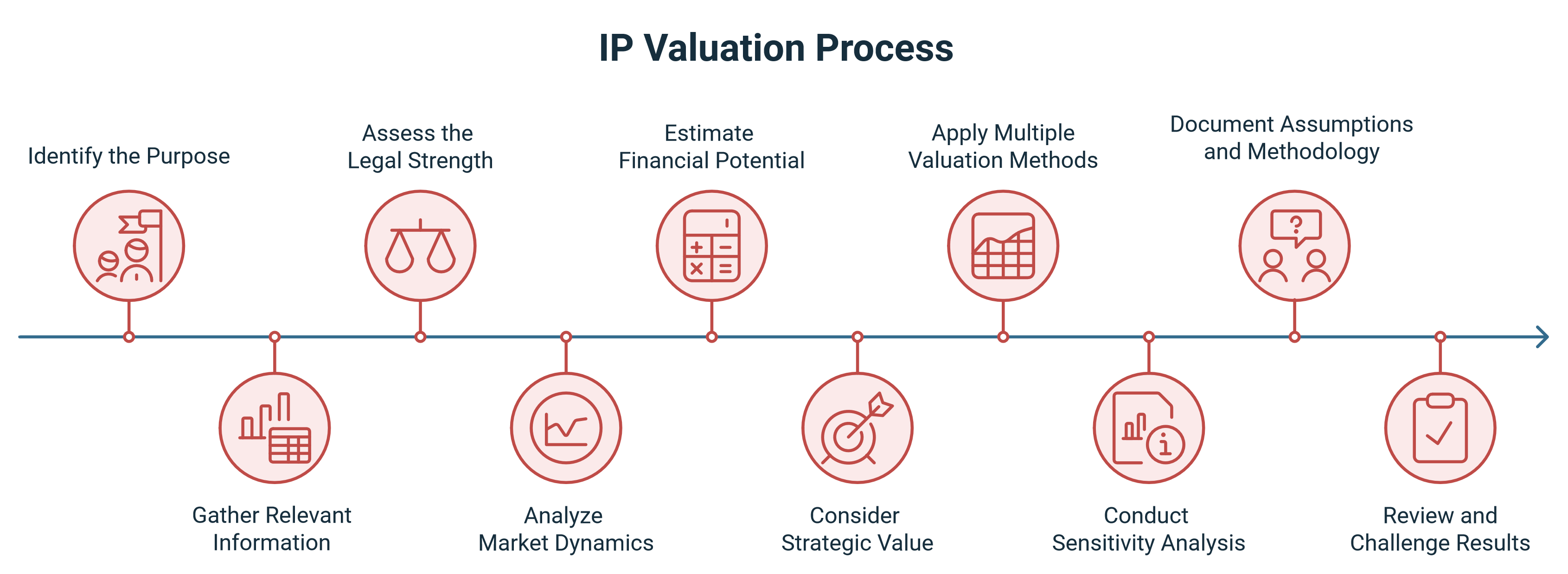 Figure displaying the IP valuation process