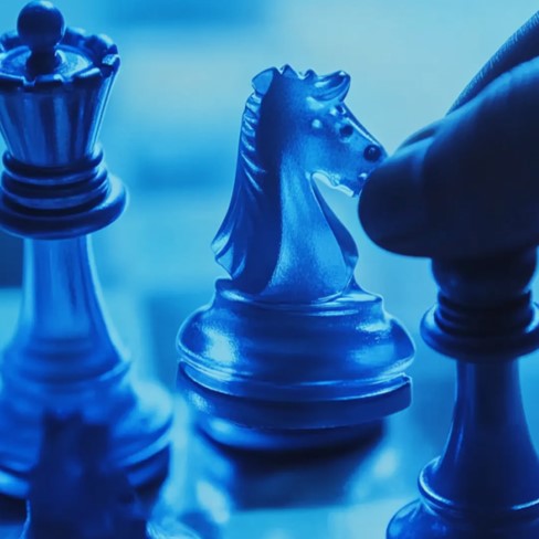 a chess game as a symbol for strategy development