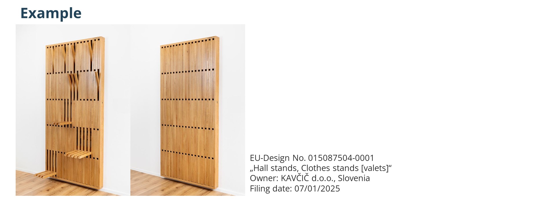 Example of a furniture design right by KAVČIČ d.o.o.