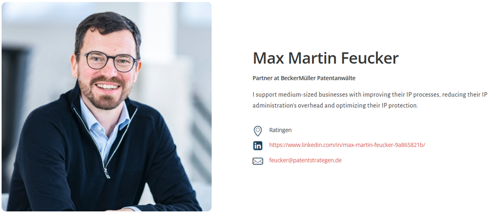 Profil of Max Martin Feucker